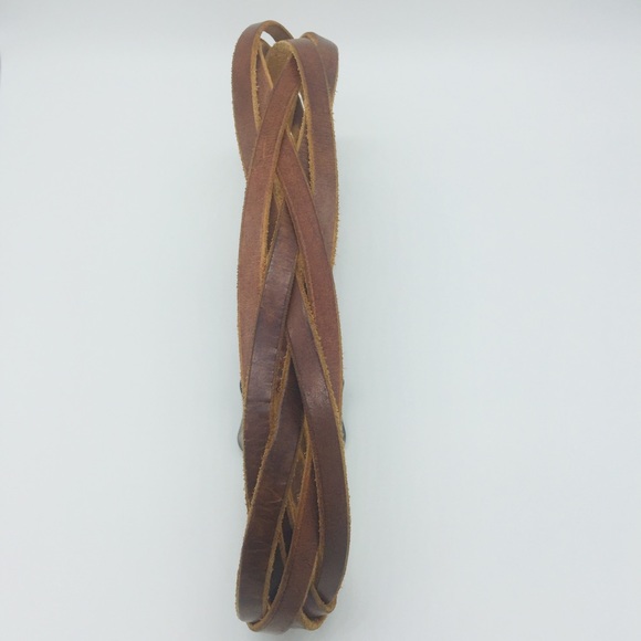 BOHO LUXE  FESTIVAL STYLE BRAIDED LEATHER BELT - Picture 8 of 8